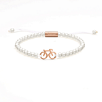 Pearl rose bike bracelet
