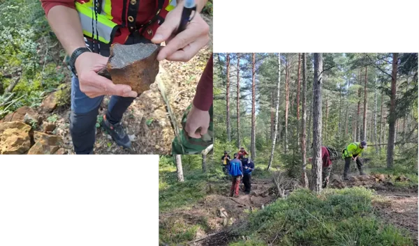 Searching for the ore in Metsämonttu mine area.