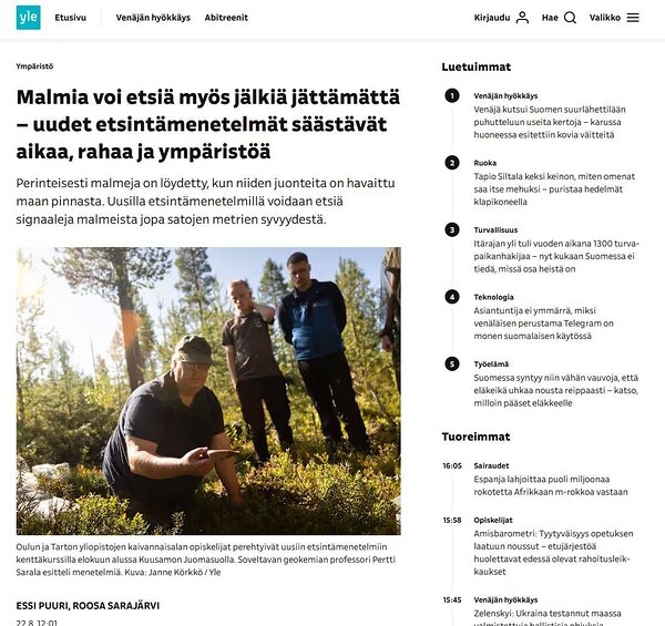 Click on picture to read the article in Finnish.