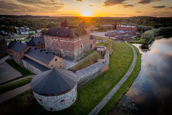 Hämeenlinna castle from above. Drone photo by Lennart Maala