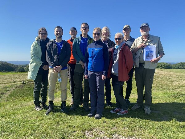 Geological Survey of Estonia (EGT) geologists at fieldwork with Danish experts from the Geological Survey of Denmark (GEUS) 