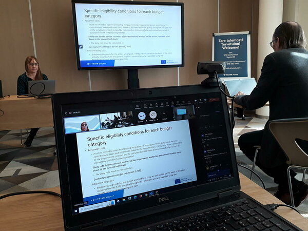 The training session was streamed over the web for the partners of the EGT-TWINN project. 