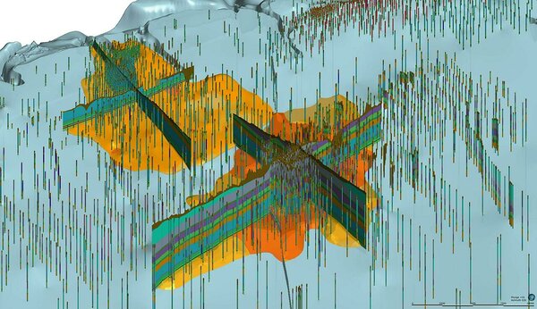 Excerpts from the Estonian ‘Rakvere and Toolse” phosphorite model created by Johannes Vind at the EGT (general view)