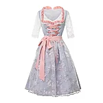 Beebiroosa helelilla dirndl kleit, suurus s 3xl