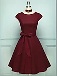 Klassikaline 1950ndate stiilis rockabilly kleit burgundia