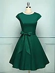 Klassikaline 1950ndate stiilis rockabilly kleit roheline