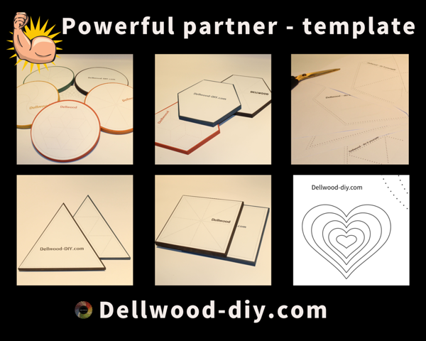 Powerful partner - string art patterns, templates, stencils