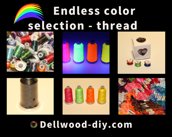 String art - endless colour selection, UV-threads