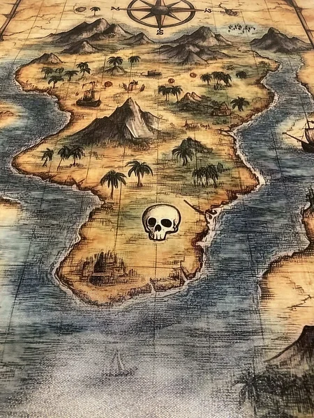 Pirate Treasure Map 40x60cm