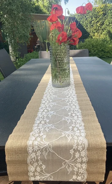 Table runner for a wedding or birthday party / tablecloth in boho style