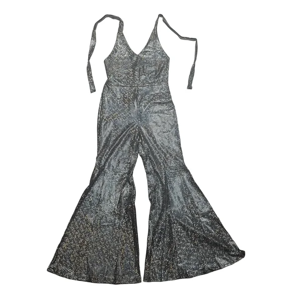 Disko kostüüm / diskodiiva hõbedane jumpsuit / pükstükk