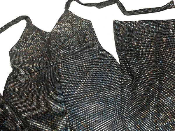 Disko kostüüm / diskodiiva hõbedane jumpsuit / pükstükk