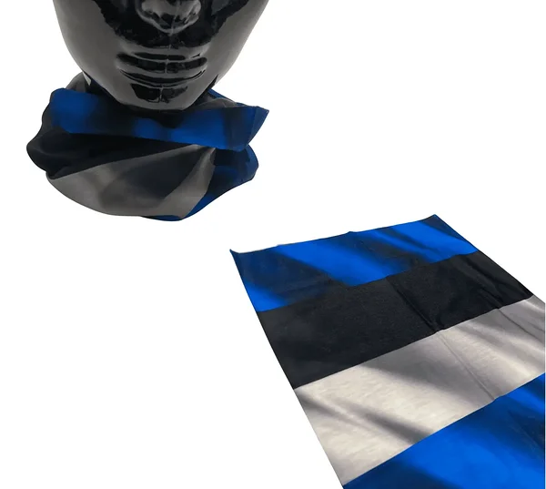 Blue-Black-White Scarf / Clothing with Estonian Flag