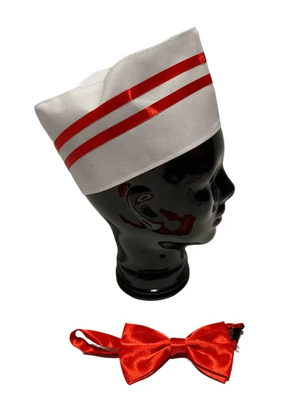 Retro ettekandja kostüüm / hamburgerirestorani põll ja müts