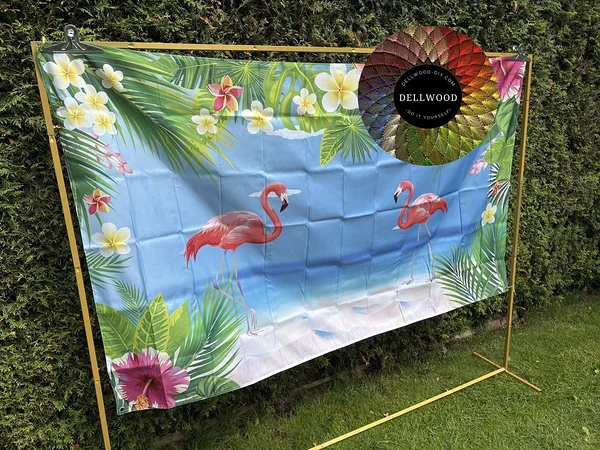 Suvepeo / basseinipeo / Hawaii peo flamingodega fototaust 
