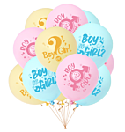 Gender reveal party balloons