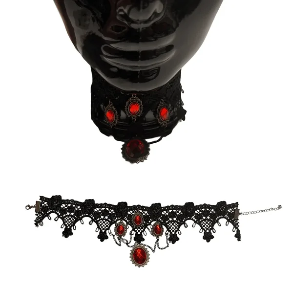 Choker / punane seksikas kaelakee gooti stiilis