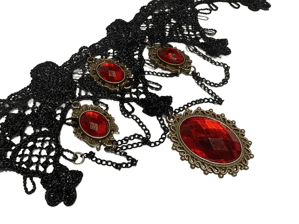 Choker / punane seksikas kaelakee gooti stiilis