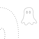 Halloween ghost string art pattern