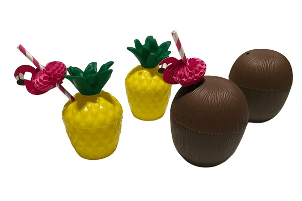 Hawaii peo / suvepeo nõud / tassid / topsid ananass ja kookos / kookospähkel