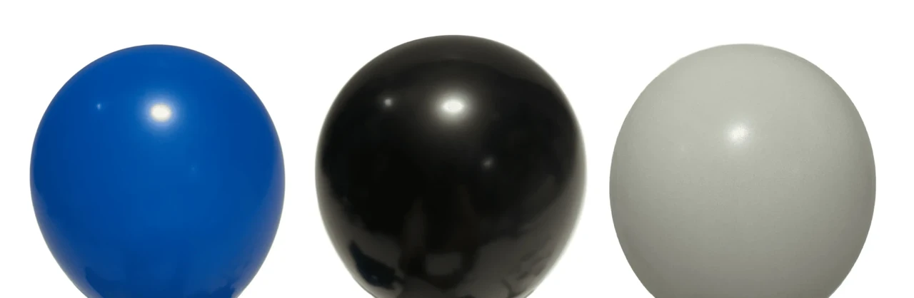 Blue, black and white balloons for an Estonian birthday