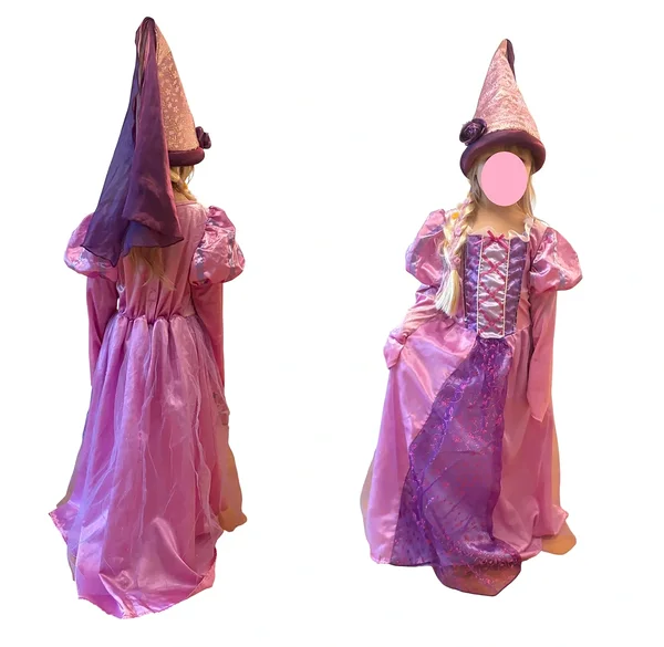 Lilla ja roosa printsessikleit lapsele