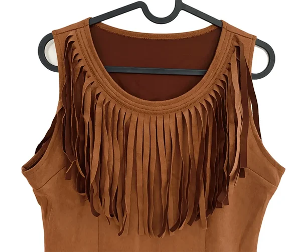 Kauboi kostüüm naisele / pruun narmastega kleit Wild West peole