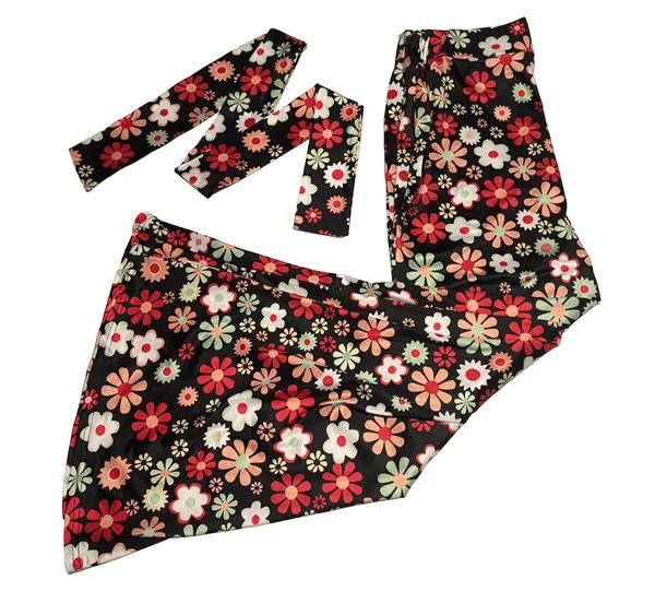 Hipi kostüüm / lillelised püksid ja lilleline peapael plus size