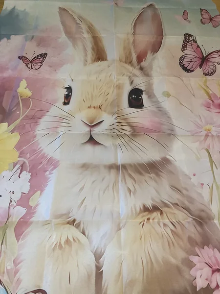 Easter Photo Backdrop / Easter Photo Wall with a Rabbit