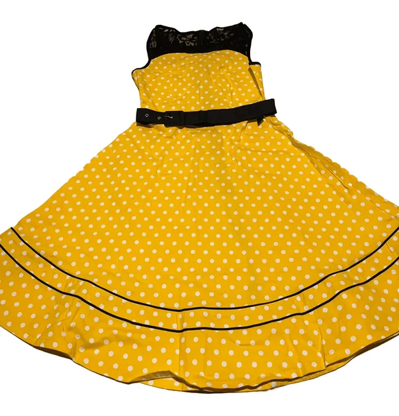 Yellow polka-dot dress