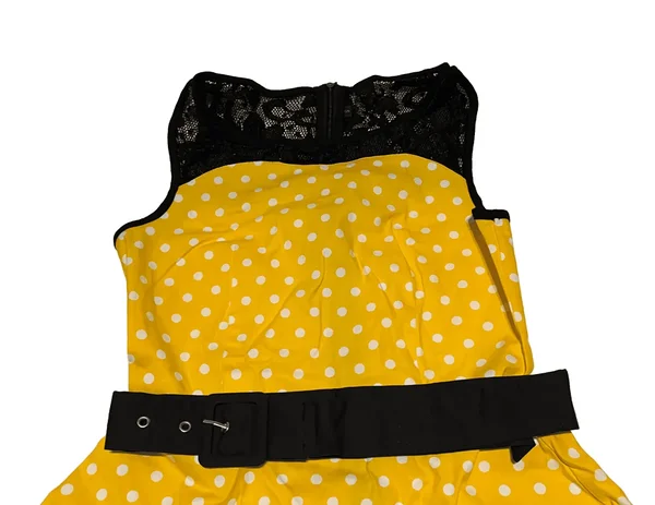 Yellow polka-dot dress