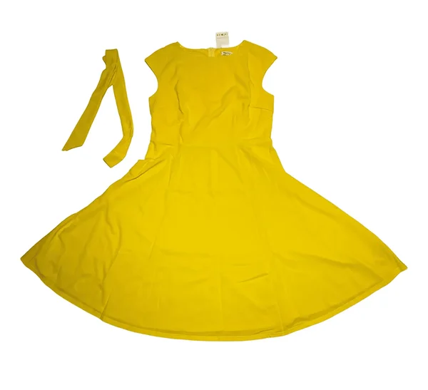 Kollane vintage kleit plus size