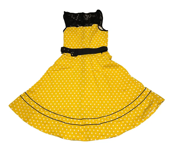 Yellow polka-dot dress