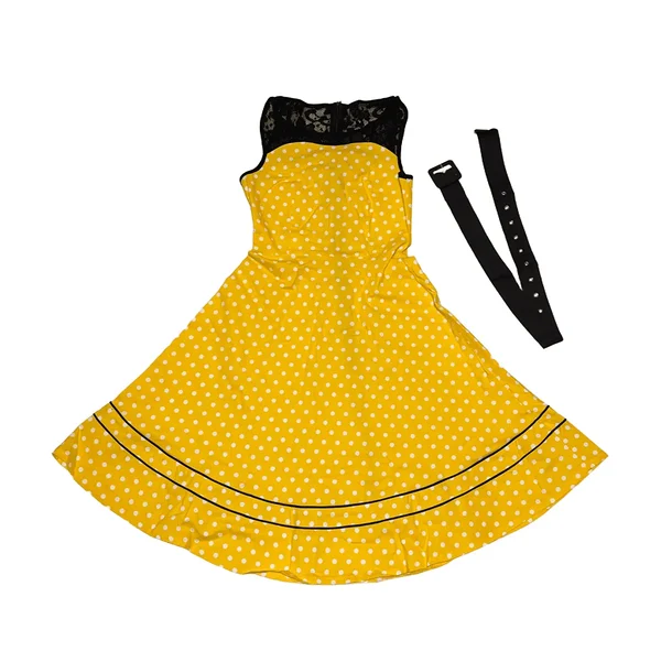 Yellow polka-dot dress