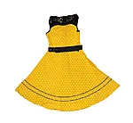 Kollane täpiline kleit