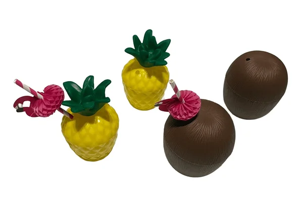 Hawaii peo / suvepeo nõud / tassid / topsid ananass ja kookos / kookospähkel