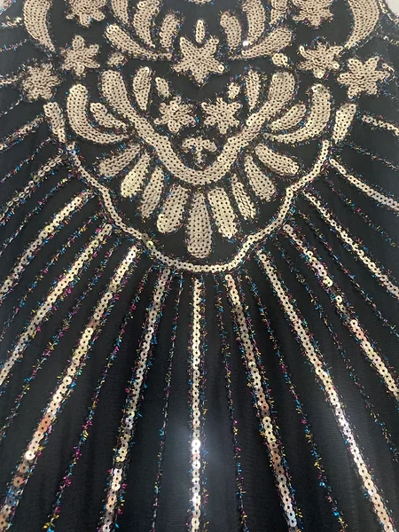 Festive dress with fringes and sequins