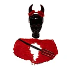 Kuradi kostüüm punane üleni