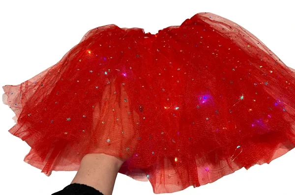 Läbipaistev kuradi kostüüm / punane tutuseelik jõuludeks