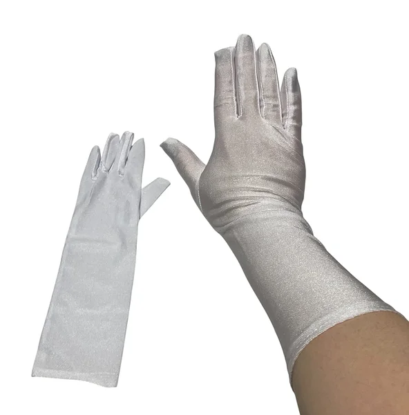 Short thin white gloves / costume theater gloves