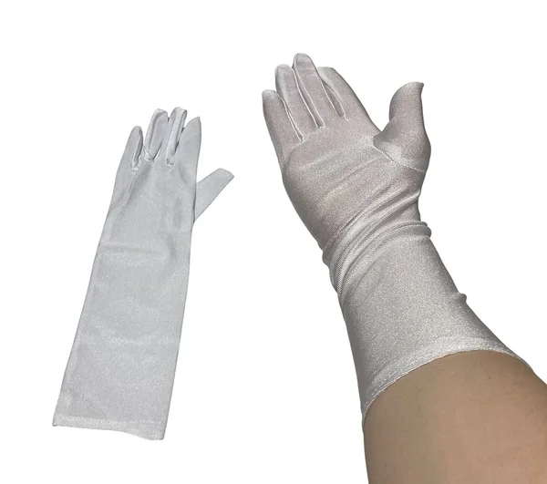 Short thin white gloves / costume theater gloves