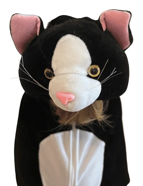 Soodne musta kassi kostüüm lapsele