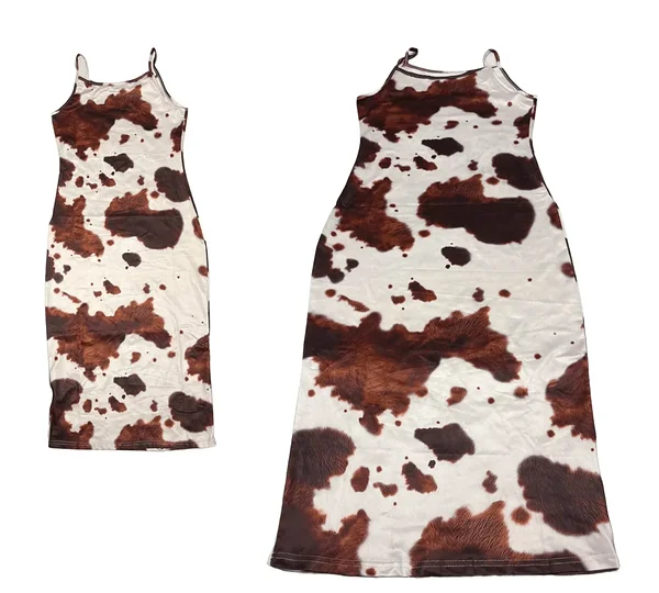 Wild West costume / cowgirl cowhide-print dress