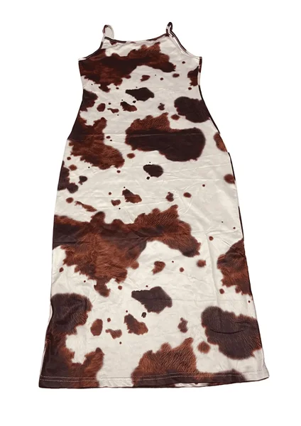 Wild West costume / cowgirl cowhide-print dress