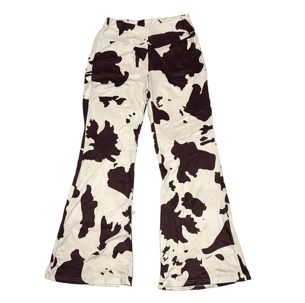 Cow-print trousers