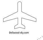 Lennuks airplane string art stencil