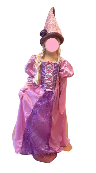 Lilla ja roosa printsessikleit lapsele