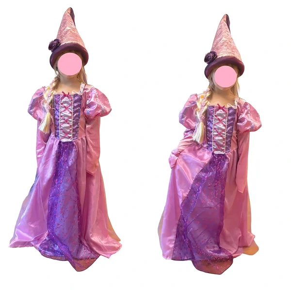 Lilla ja roosa printsessikleit lapsele