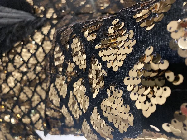 Golden sequin jacket for men / sequin clothing for men