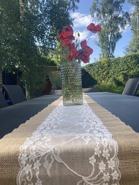 Table runner for a wedding or birthday party / tablecloth in boho style
